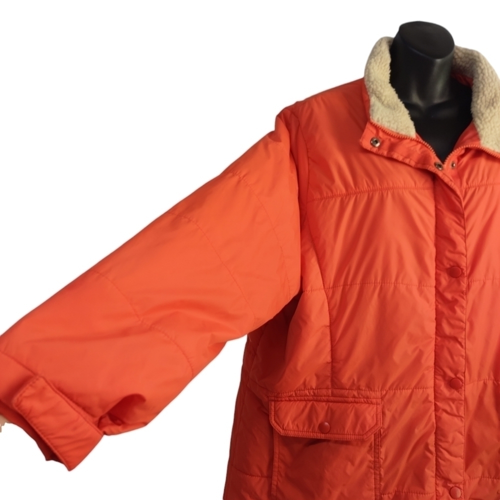 Weather Solutions Women's Jacket Orange Insulated Size 1X - Picture 7 of 12